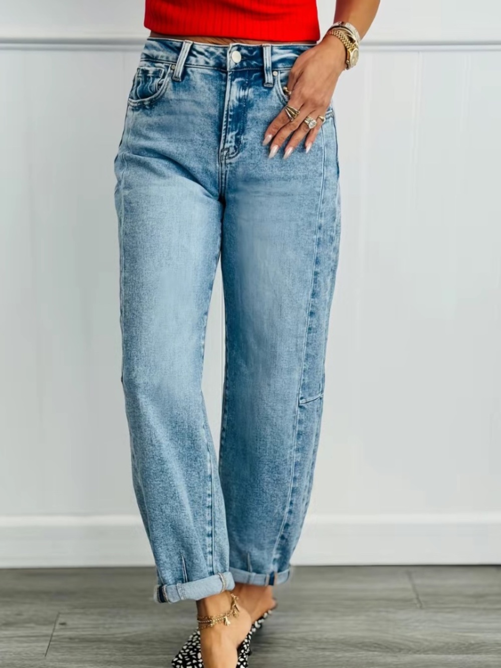 Risen Barrel Jeans